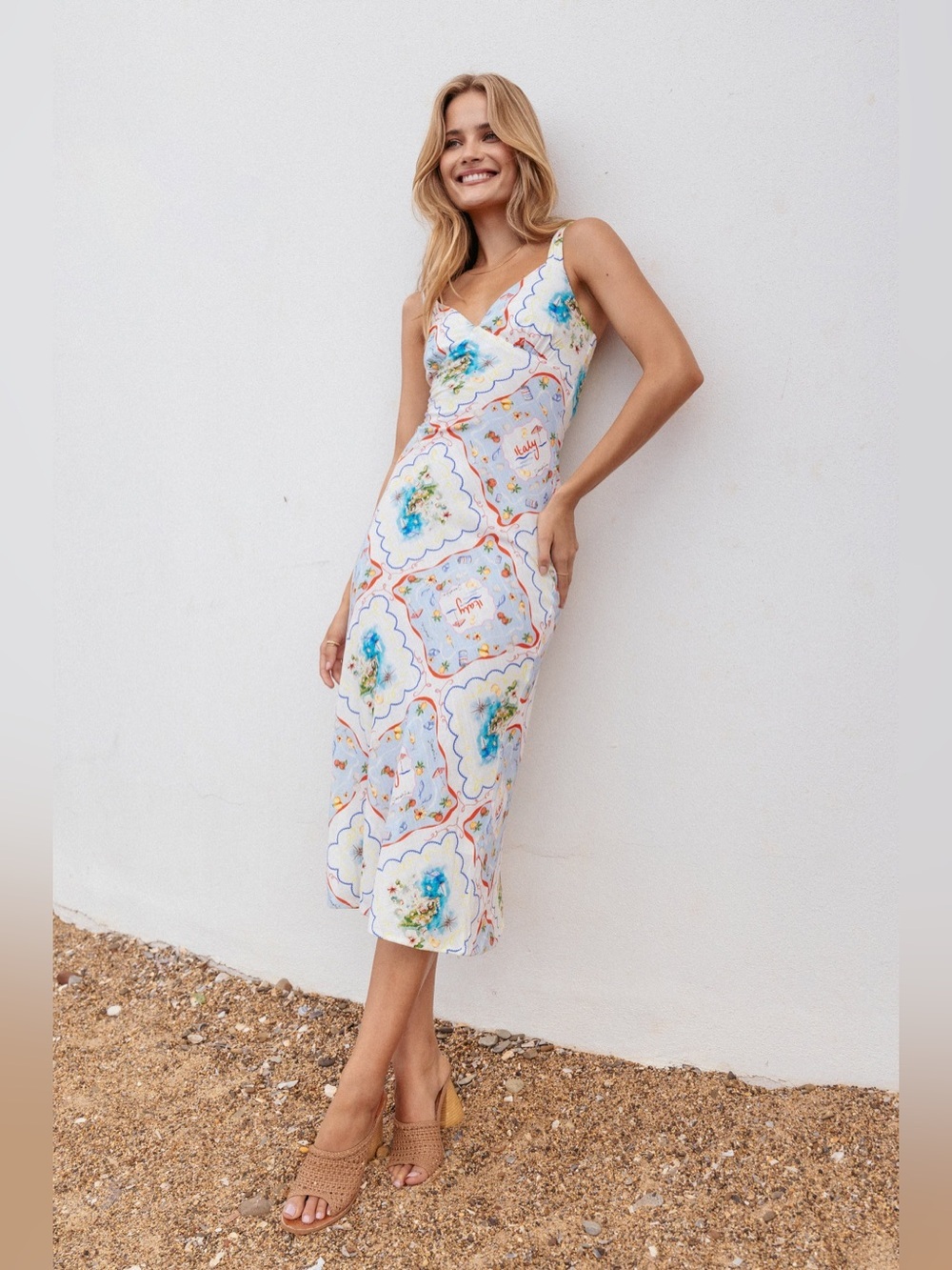 Petal & Pup Zinnia Italy Print Midi Dress